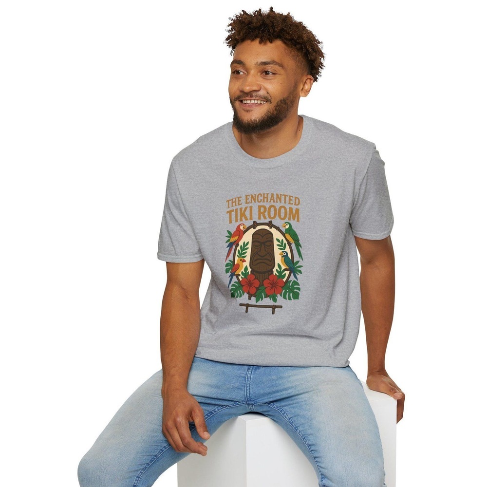 Enchanted Tiki Room T-Shirt  Retro Tropical Hawaiian Aloha Top